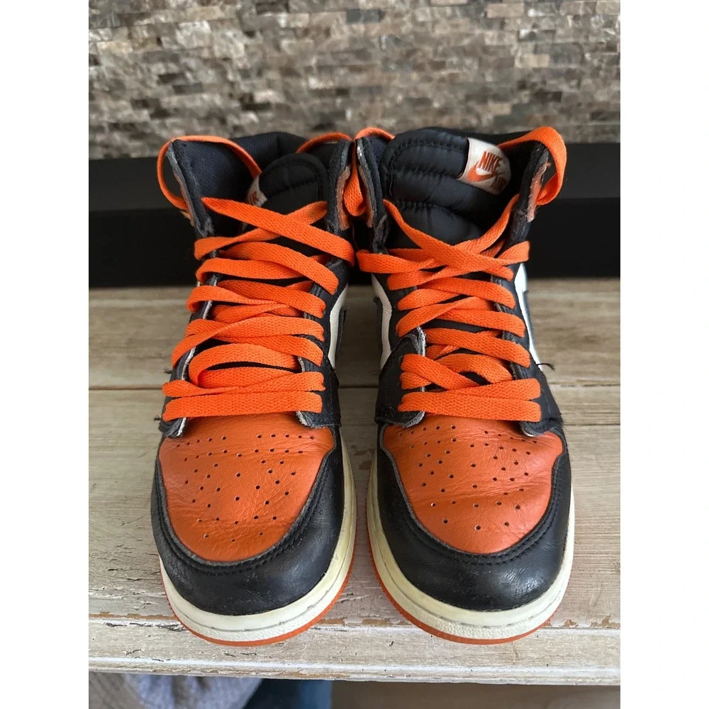 Nike Air Jordan 1 Retro High OG Shattered Backboard Starfish Black 555088-113 5Y